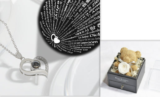 100 Languages Love Memory Clavicle Chain