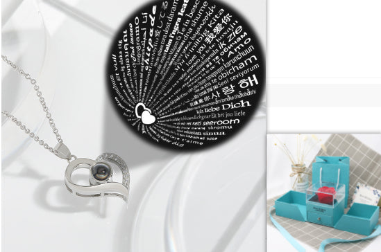 100 Languages Love Memory Clavicle Chain