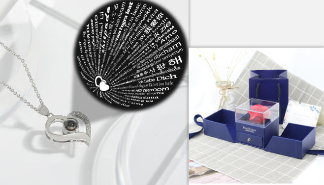 100 Languages Love Memory Clavicle Chain