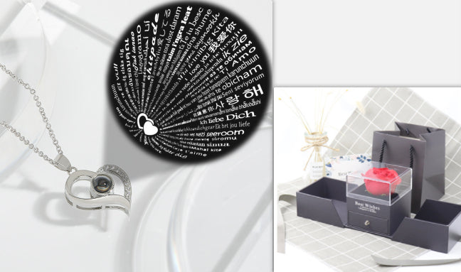 100 Languages Love Memory Clavicle Chain